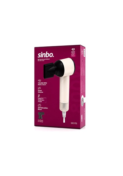 Pembe Saç Kurutma Makinesi 110.000 Rpm Sessiz Çalışma - 3 Hız - Sıcaklık Ayar Shd-1755 4801