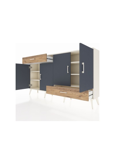 Arges Konsol 5 Raflı 2 Çekmeceli 4 Kapaklı 176x30x99 Aytaşı-antra Aytaşı-antrasit/çam Arges Konsol 5 Raflı 2 Çekmeceli 4 Kapaklı 176x30x99 Aytaşı-antra Aytaşı-antrasit/çam