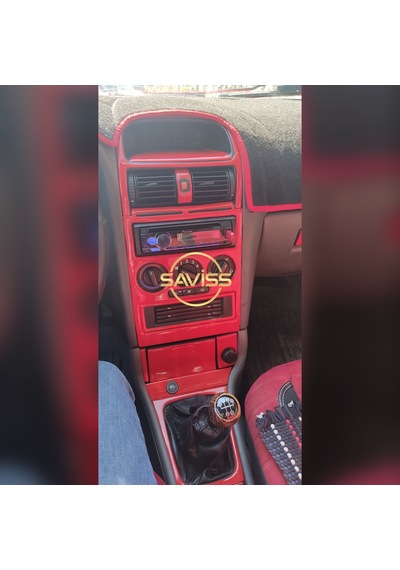 Opel Astra G uyumlu Kırmızı Full Set,Torpido Konsol Kaplama, Maun Kaplama (Kırmızı)