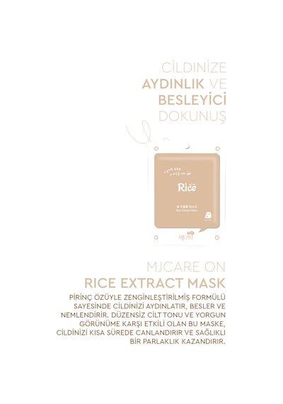On Rice Extract Mask - Pirinç Özlü Yüz Maskesi 5'li
