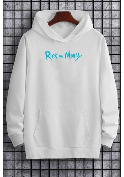 Tarzsokak Unisex Rick And Morty Baskılı Sweatshirt Ty-siyah-rickmorty Beyaz