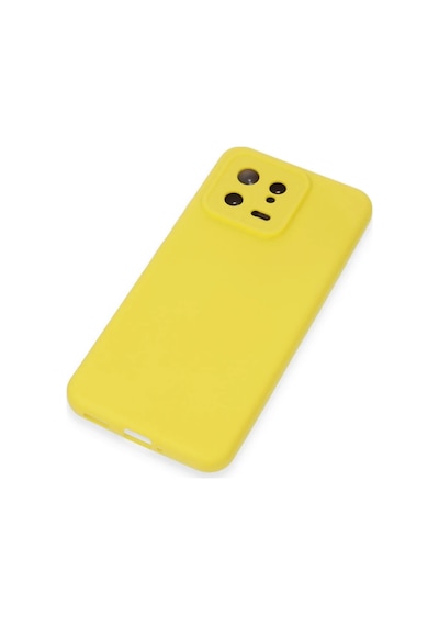 Xiaomi Mi 13 Kılıf Nano İçi Kadife Silikon - Sarı 0.2M-Çok Renkli