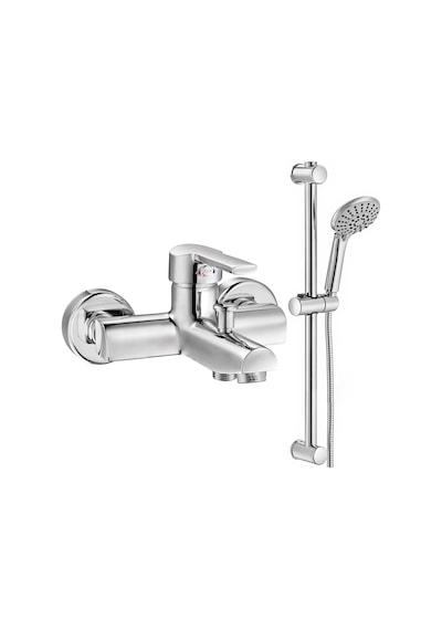 Eca Delta Banyo Bataryası + Eca Logica Sürgülü Duş Seti Üst Takımı Krom