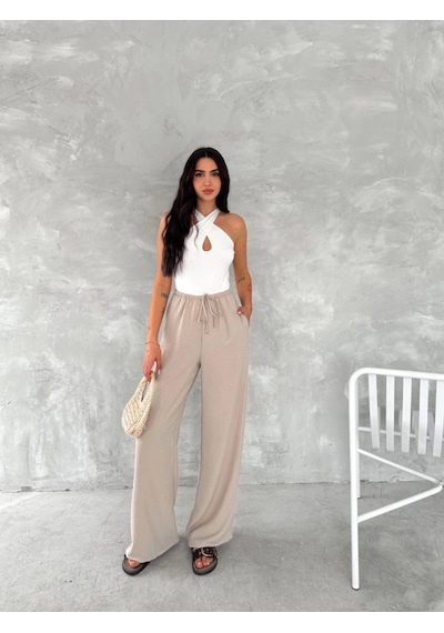 Soonaksesuar Ayrobin Oversize Pantalon - Bej Bej