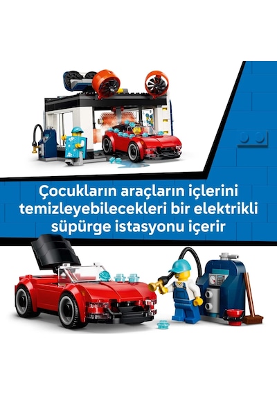 LEGO® City Otomatik Araç Yıkama 60497 - 6 Yaş ve Üzeri Çocuklar için 4 Minifigür İçeren Yaratıcı Oyuncak Yapım Seti (583 Parça)