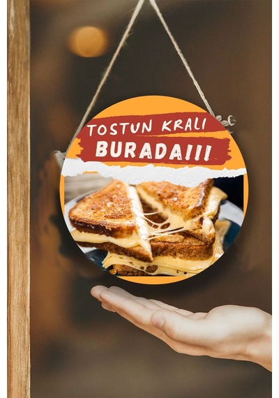 Tost Dükkanı Için Duvar, Kapı, Çift Taraflı Askılı Pano Karşılama Tabelası, Restoran Cafe Süs Dekor