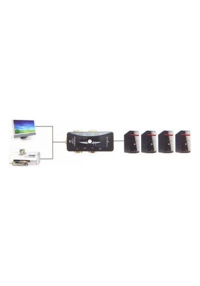 4 Port Usb Kvm Switch 4210A 4 Pc Kasa Tek Kontrol Çoklu Vga Kwm