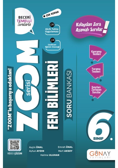 Günay Güncel 2024 6. Sınıf Fen Bilimleri Bumerang Zoom Soru Seti