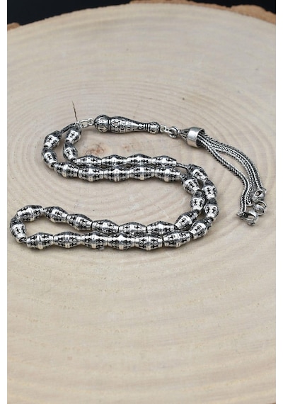 Erkek 925 Ayar Gümüş Tesbih Orta Boy -25 Gr- 901697
