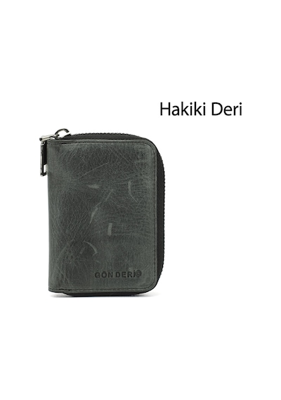 Gönderir Gönderi R Unisex Siyah Crazy Hakiki Deri Dikey Kartlık Ddux76006858