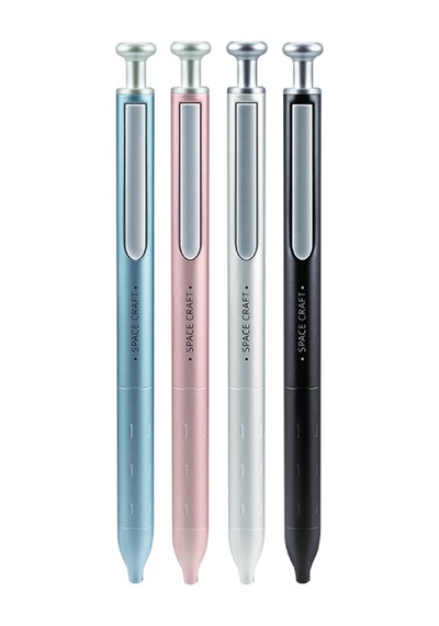 Wrıtech W-0156 Metal Up Siyah Gövde 0,7mm Mavi Jel Kalem - 6'lı Kutu Ahşap