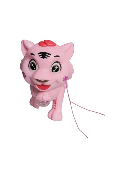 Işıklı Ve Sesli Yürüyen Sevimli Hayvan Oyuncak Pembe Renk