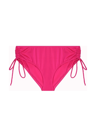 İpli Yan Bağlamalı Desenli Bikini Altı Pembe