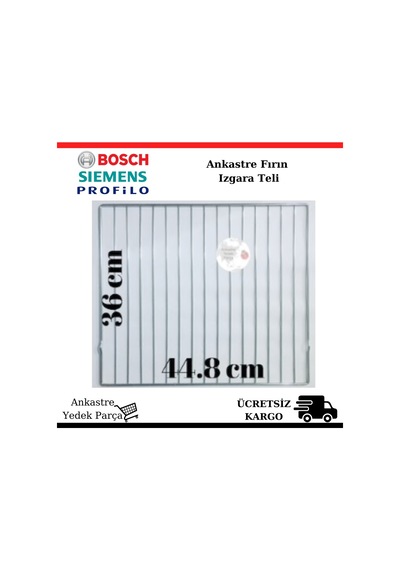 Bosch Uyumlu Siemens  Profilo Ankastre Fırın Tepsi Izgara Teli 44.8 X 36 - 464001393