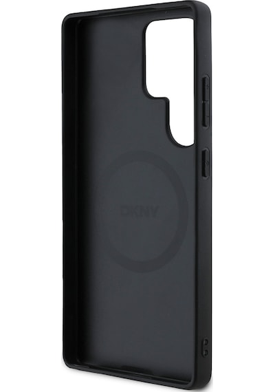 Galaxy Uyumlu S25 Ultra Kılıf Dkny Lisanslı M-safe Şarj Özellikli 3d Yazılı Checkered Pattern Kapak Bej