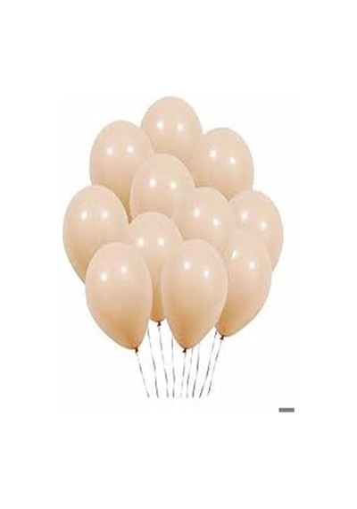 Düz Renk Pastel 10 Lu Balon, Ten Rengi 2 Yaş Mavi