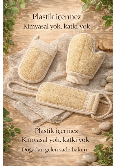 Doğal Kabak Lifi Kese Seti 4 Lü Avantaj Paketi