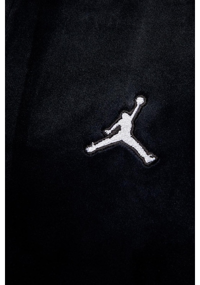 Nike Jordan Flight Full Zıp Velaur Womens Sweatshirt Oversize Kadife Kadın Sweatshirt Siyah Siyah