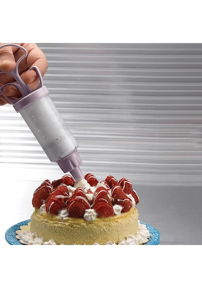 Hometarz Lüx Krema Pompası Paslanmaz Çelik 4 Uçlu 001