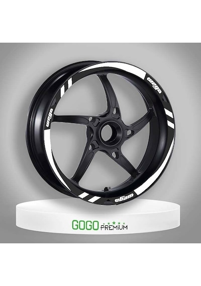 Tvs Wego 110 2012 - 2024 Uyumlu Beyaz 1 Set Jant Şeridi
