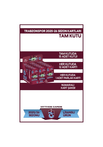 Trabzonspor 2025-26 Sezon Kartları - Tam Kutu