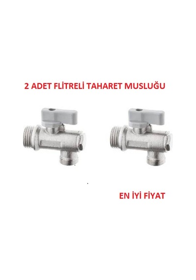 2 Adet Flitreli Taharet Musluğu Gri