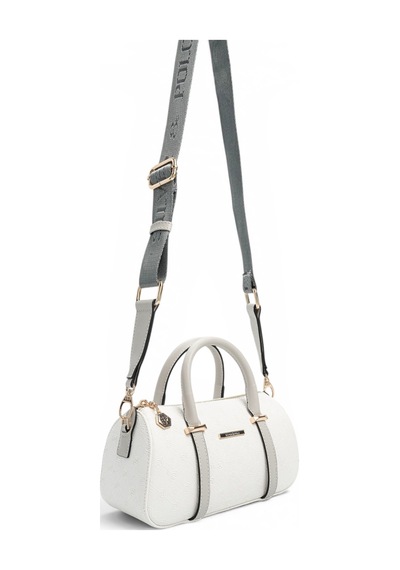 Silver & Polo Silver Polo Beyaz - A.gri Logolu Kadın El Çantası Sp1289