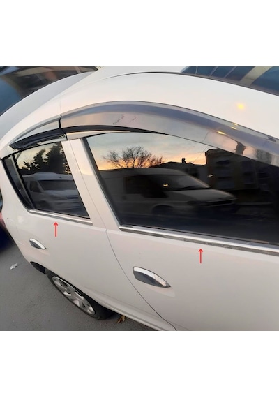 Ebal Otomotiv Dacia Sandero Stepway Krom Cam Çıtası Seti 4 Prç. 2012 Üzeri