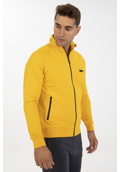 Maraton Comfort Erkek Dik Yaka Sarı Eşofman Üstü Sarı