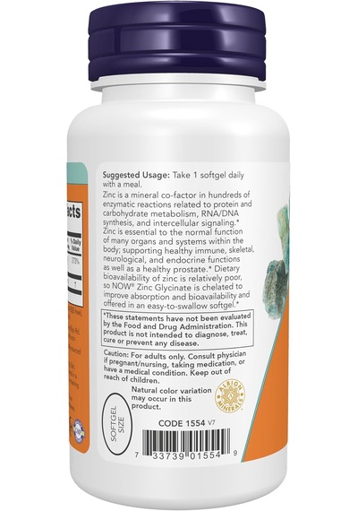 Now Foods Zinc Glycinate 120 Softgels Usa Menşeii Orijinal Dmmedicineden