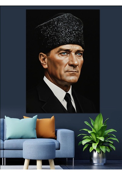 Ahşap Tablo Mustafa Kemal Atatürk Kalpaklı İnsan Figürlü Tablolar