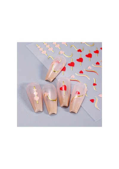 Nailist Heart Sevgililer Günü Özel 14 Şubat Kalpli Tasarım - Tırnak Sticker Nail Art Tırnak Dövmesi 20498118