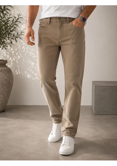 Classics Men Captiva Regular Fit Likralı Erkek Desen Jean Pantolon 7733 Krem
