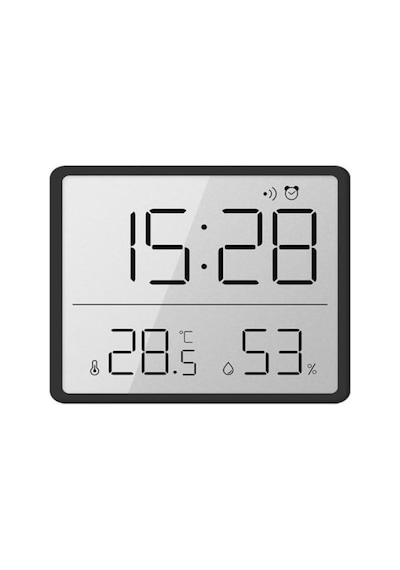 Dijital Mini Saat Lcd Ultra İnce Mıknatıslı Buzdolabı Saati Alarmlı Nem Ve Sıcaklık Göstergeli 9x7cm Diğer