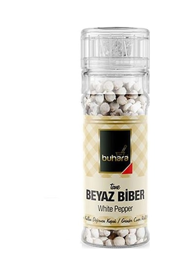Buhara Tane Beyaz Biber Değirmen Kapak Cam 50 G