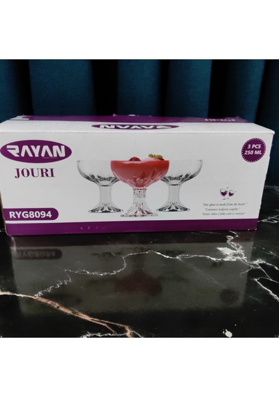 3 Ad Ayaklı Dondurma Tatlı Sunumluk 250 Cc Hacim 10 Cm Yükseklık 9 Cm Ağız