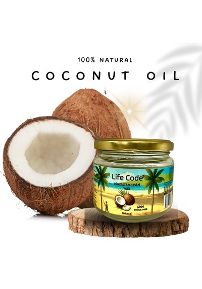 %100 Doğal Soğuk Sıkım Hindistan Cevizi Yağı Coconut Oil 300 ML
