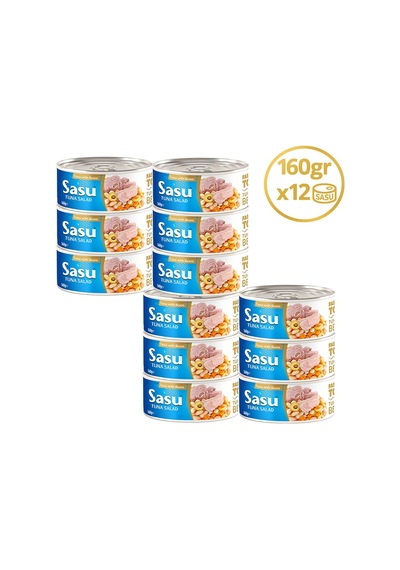 Sasu Fasulyeli Ton Salata İri Parça 12 x 160 G