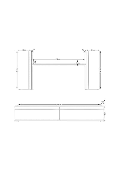 Decoraktiv Eko 5d Mdf Std Tv Ünitesi Tv Sehpası Pera - Antrasit