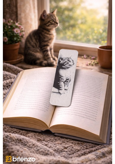 Kedi Figürlü Kitap Ayrac