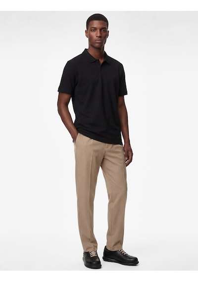 Koton Pamuklu Kısa Kollu Pike Kumaş Düğmeli Polo Yaka Slim Fit Tişört Siyah 6sam10293mk
