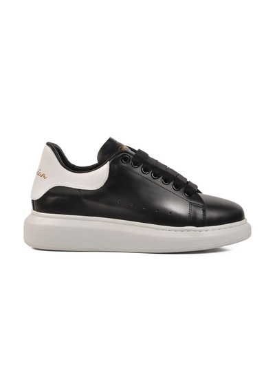 Beyaz Siyah Beyaz Hakiki Deri Erkek Sneaker Premium 02028 M Beyaz-siyah-beyaz Çok Renkli