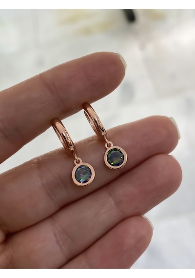 Mistik Topaz Gümüş Çift Küpe N11.71338