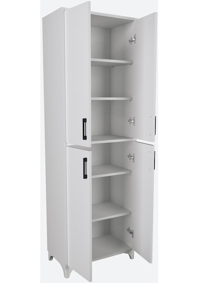 Çok Amaçlı Dolap 4 Kapaklı 6 Bölmeli Banyo Dolabı Mutfak Dolabı Nehir Beyaz Çok Amaçlı Dolap 4 Kapaklı 6 Bölmeli Banyo Dolabı Mutfak Dolabı Nehir Beyaz