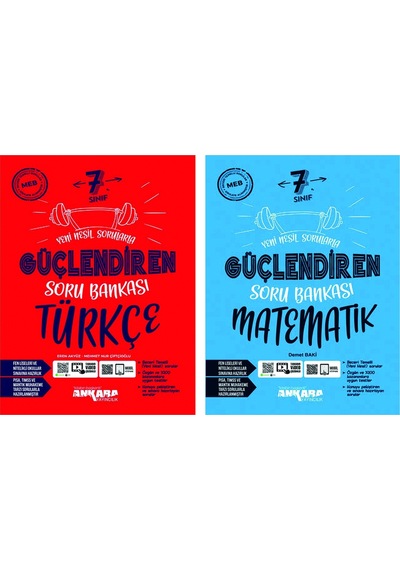 Ankara Yayınları 7. Sınıf Güçlendiren Türkçe + Matematik Soru Bankası Seti