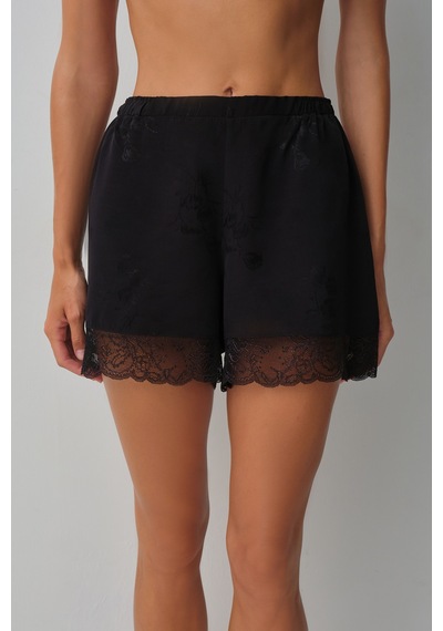 Suwen Private Dantelli Şort Pijama Altı Wsh11810162012 Siyah