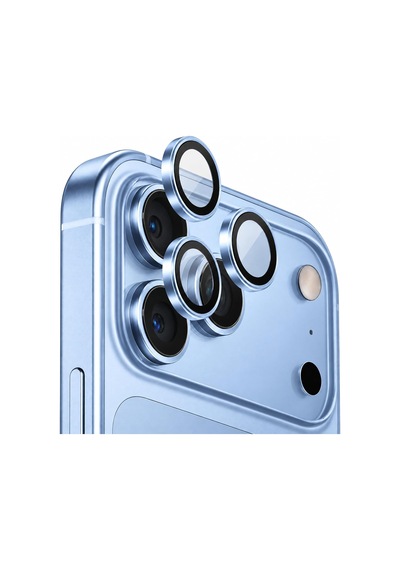 İphone 18 Pro İle Uyumlu Cl-07 Safir Kamera Lens Koruyucu Mavi