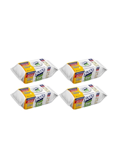 Solo Yüzey Temizlik Havlusu 100 Yaprak Limon & Portakal Tazeliği 4'lü Set