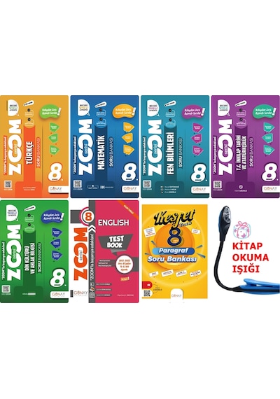 Günay 8. Sınıf Zoom Beceri Temelli Soru Bankası Muhteşem Seti