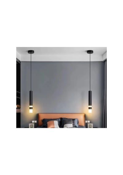 Eskitme Gold 2'li Sarkıt Boru 6500k Soğuk Beyaz Led Modern Avize